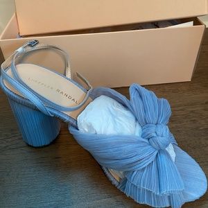 Loeffler Randall Camellia Knotted Sandals - Blue Size 9